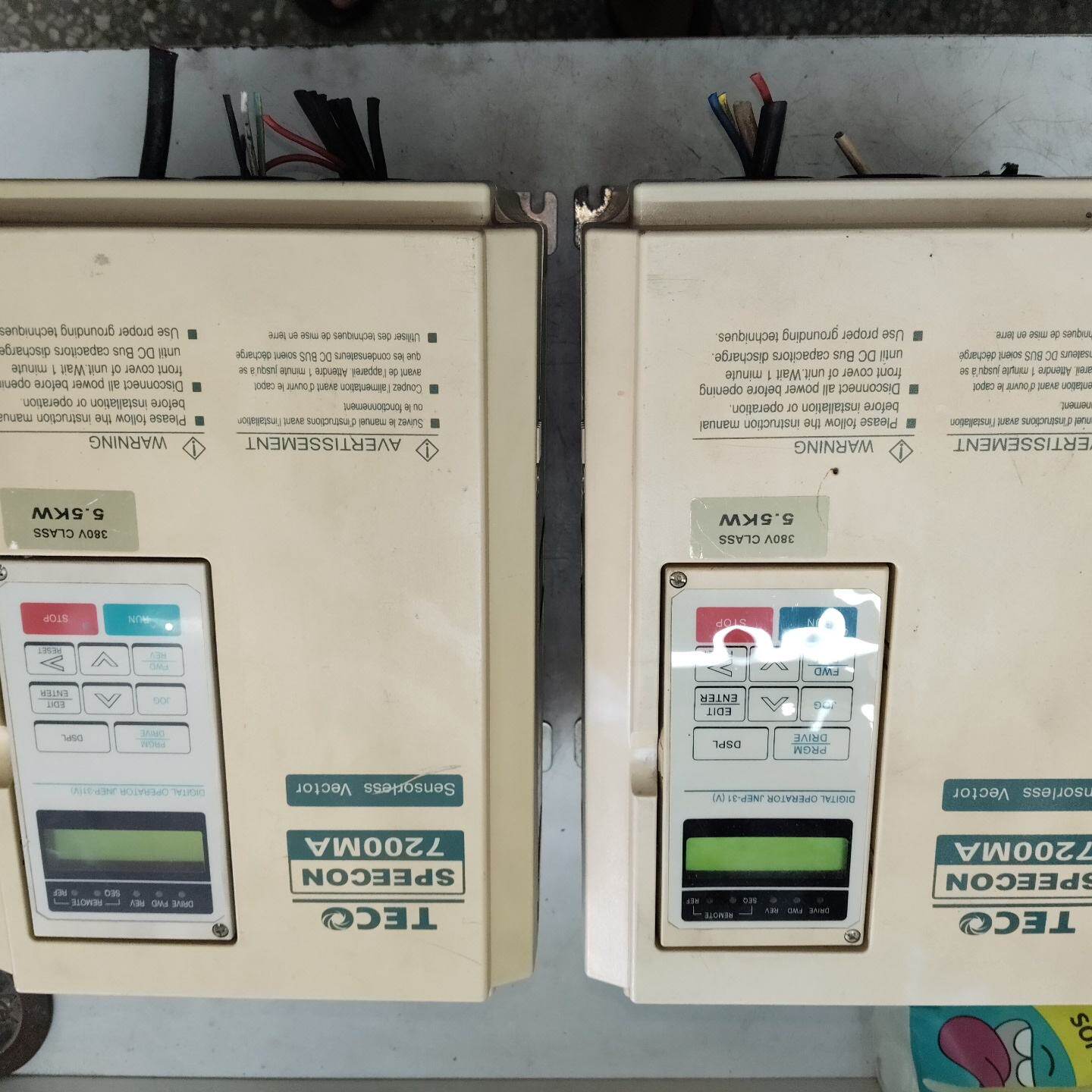 TECO7200MA变频器7.5KW380V议价及维修!