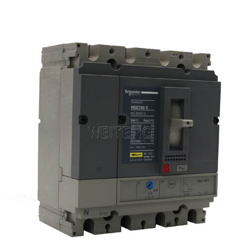 供应13年老店 NSE100S 空气开关 4P 三相四线63A塑壳断路器380V*