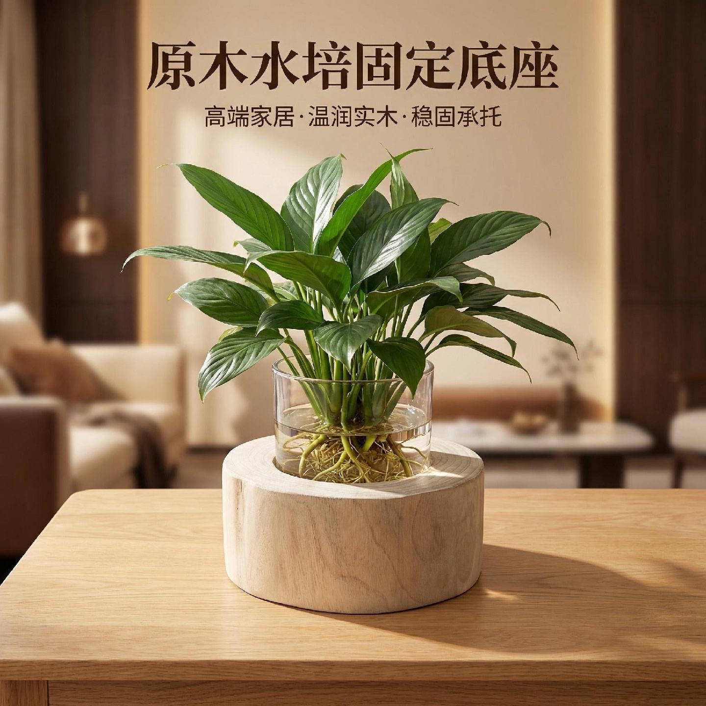马醉木吊钟富贵竹水培防滑底托固定玻璃花瓶底座保护防摔防碎防倒