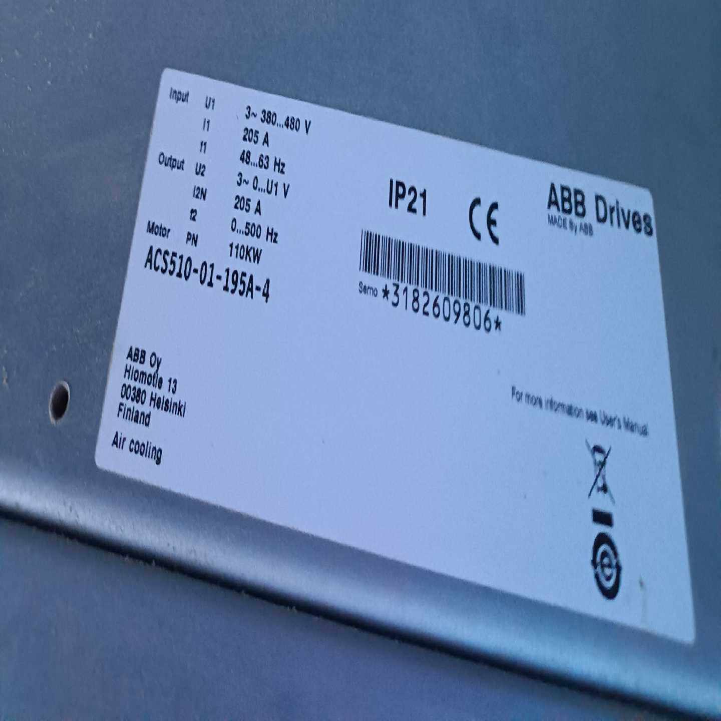（洋洋设备）abb变频器110kwACS510-01-195A-4