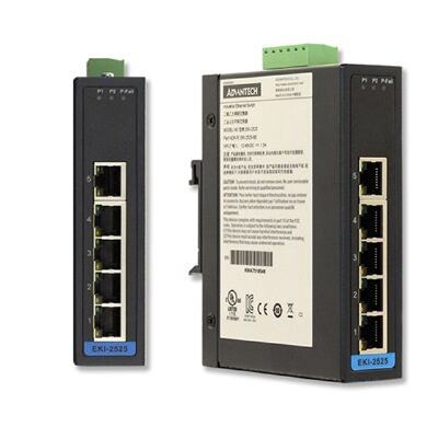 议价现货研华EKI2525BE5口工业交换机全新原装含税