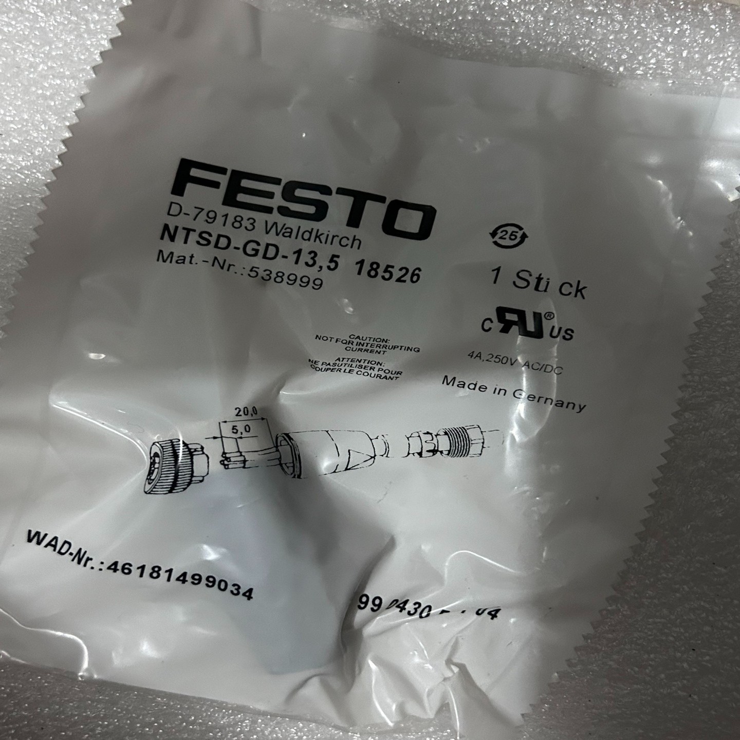 【请询价】费斯托插头NTSD-GD-135  18526