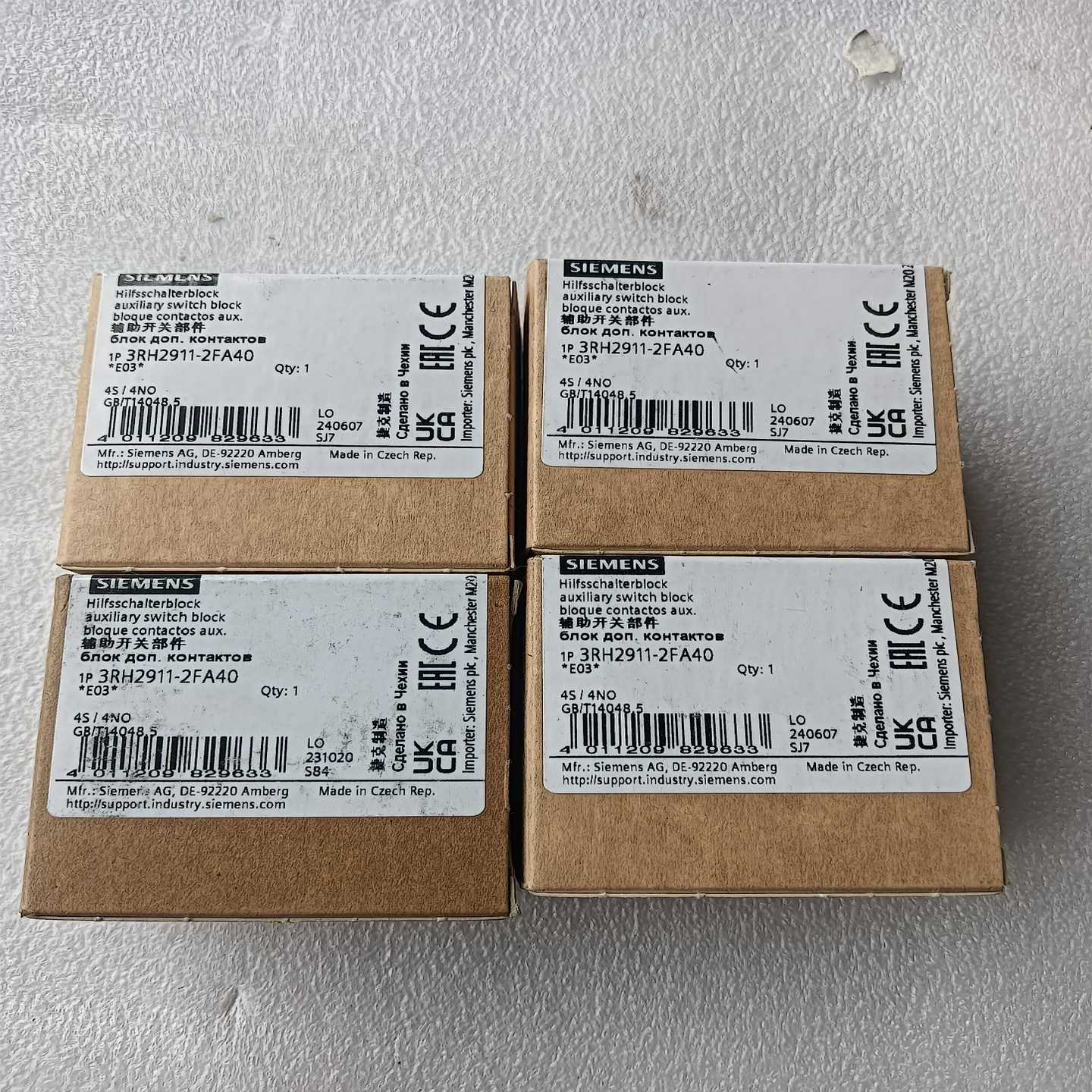 西门子3RH2911-2FA40辅助开关触点。全新原装,现--议价商品