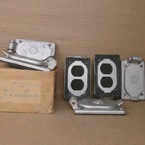 LOT OF 6 APPLETON FSK1VDR FSFD UNILET SINGLE GANG SPRING DOO