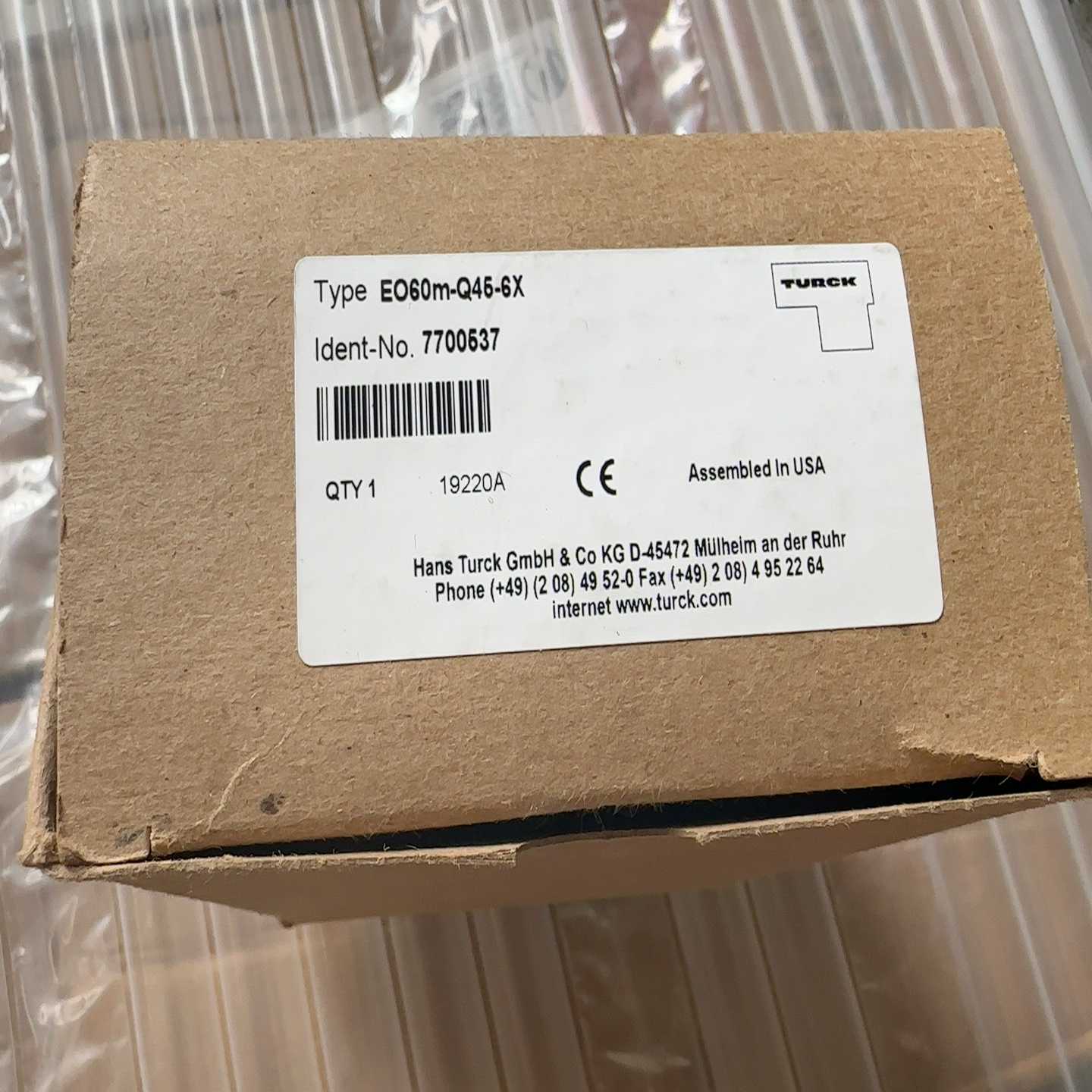 全新原装图尔克EO60m-Q45-6X光电开关，货号7700--议价商品