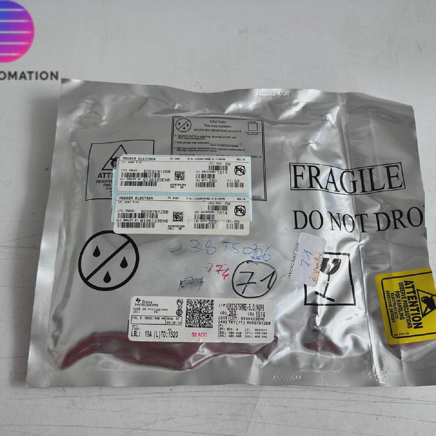 MOUSER ELECTRON LM22675MRE5.0 StepDown Regulator 1A 5V SO P