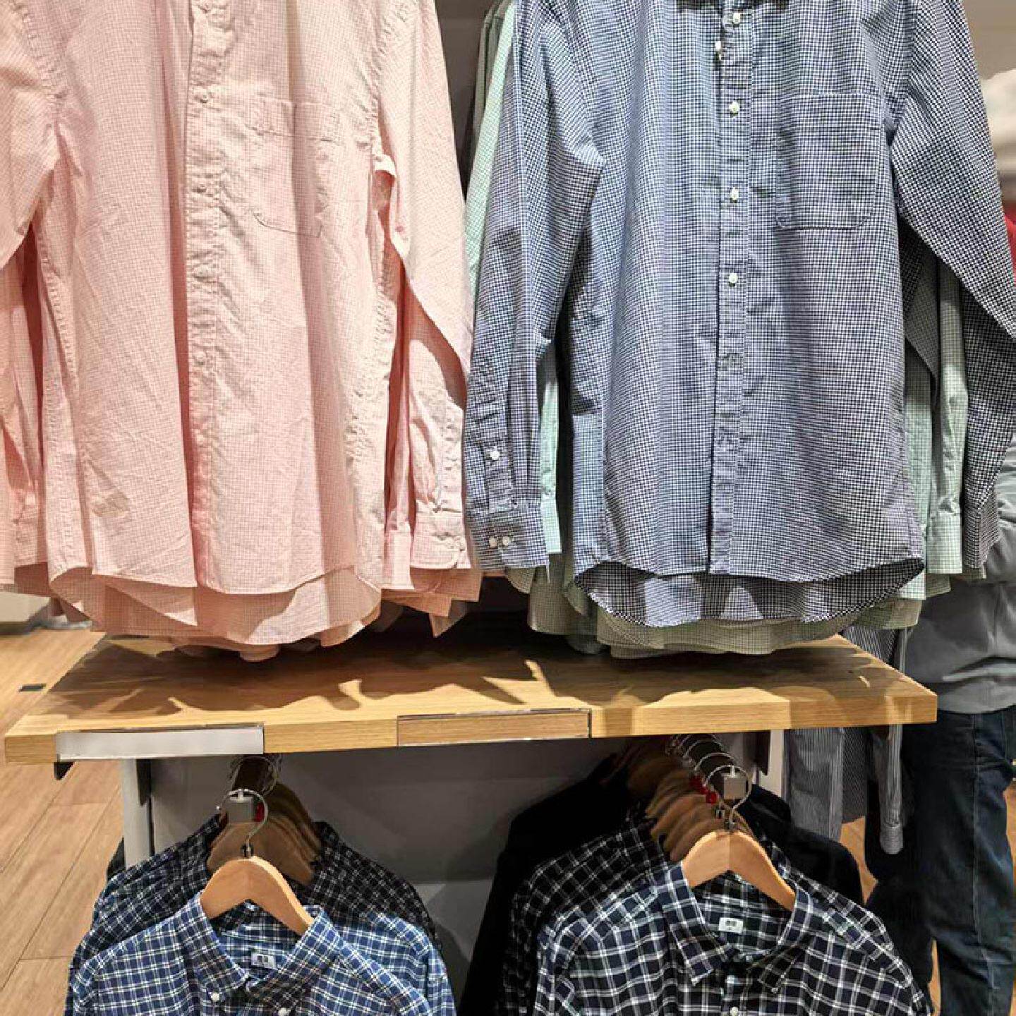 春秋款男装棉质宽松休闲格子长袖衬衫薄外套翻领青年内搭常规厚薄