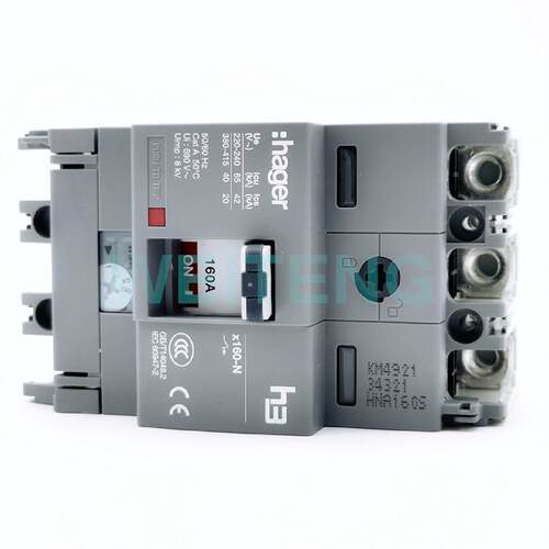 供应HAGER海格 HNA160S 塑壳断路器 H3 X160-N三相415V低压空气开