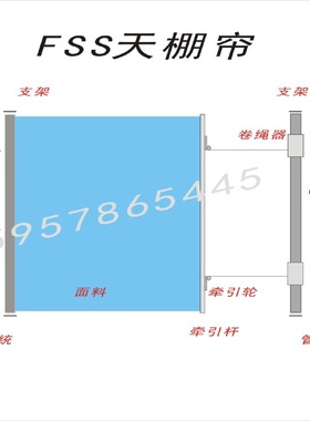 电动FSS卷轴式天棚帘管状电机遥控控制卷绳器扭簧牵引杆按需列单