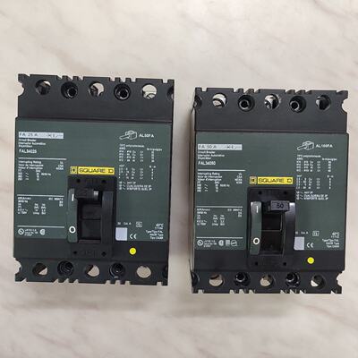 议价SQUARE D三相开关断路器FAL34050 FAL34025塑壳漏电保护器