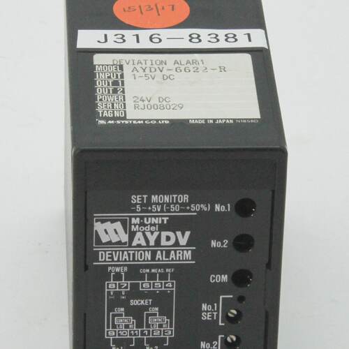 8381 MSYSTEM DEVIATION ALARM LOT OF 2 AYDV6622R