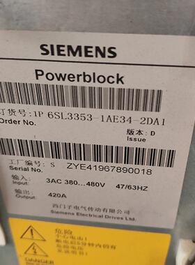西门子Powerblock6SL33531AE342D--议价商品