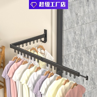 高文海代发铝合金晾衣架阳台折叠壁挂晾衣杆伸缩室内挂衣架批发