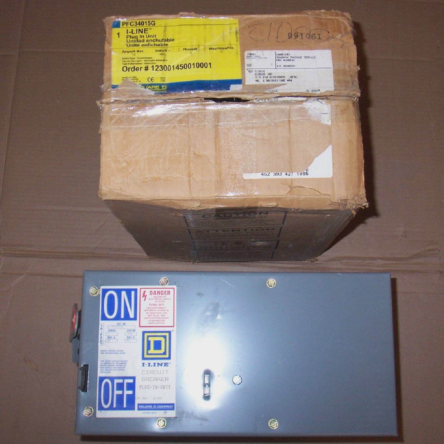 NEW SQUARE D PFC PFC34015G 15 AMP 480V BREAKER BUSS BUS PLUG