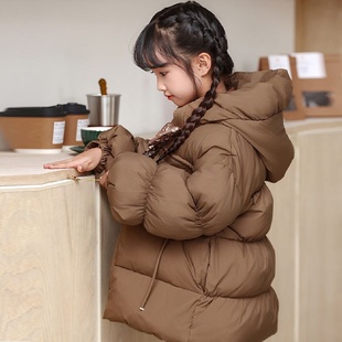 新款女童羽绒服女宝冬装冬季儿童加厚洋气外套宝宝连帽保暖棉袄
