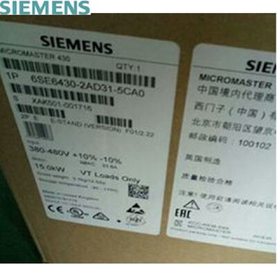 议价6SE64302AD311CA0 430 A 级滤波器二次矩11kW 6SE6430-2AD31-