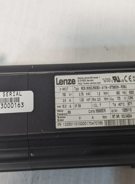 LenzeMCS06I60LRS0B0-A11N-ST5S00N-R0SU伺服电机,1.0HP6000
