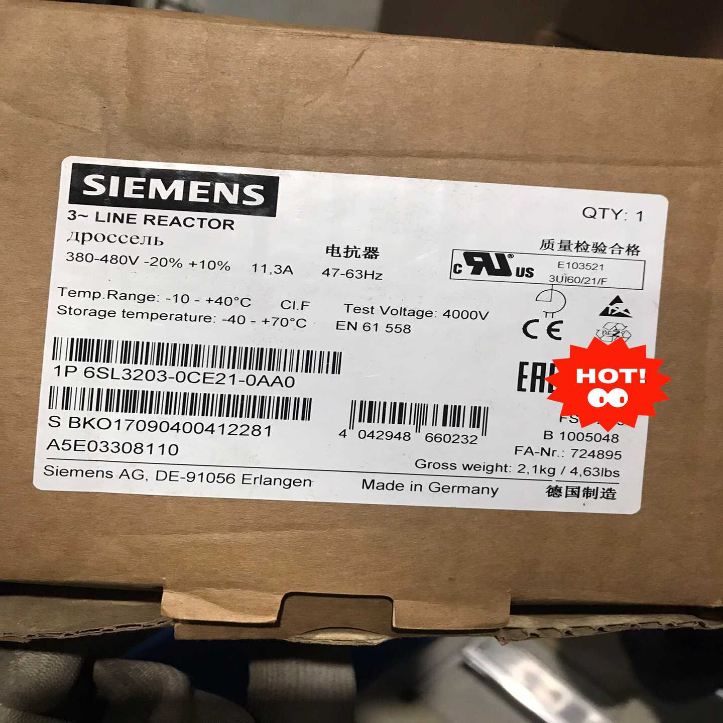 6SL3203-0CE21-0AA0包装盒，，处~询价