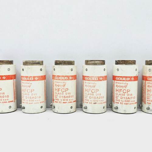 D15A010 GOULD SHAWMUT FUSE HFCP CLASS D15 LOT OF 6
