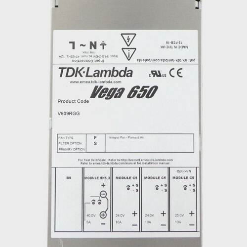 TDKLambda V609RGG Power Supply Vega 650 Sciex Spectrometer W