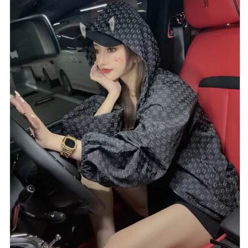 潮牌印花时尚反光防晒衣女2025夏季宽松防晒服防紫外线薄外套