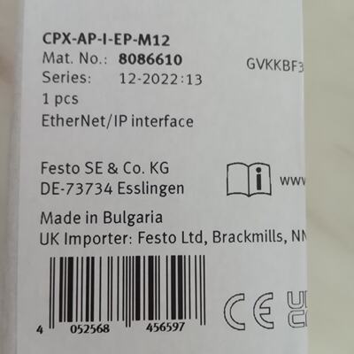 议价FESTO费斯托CPX-AP-I-EP-M12总线接口模块8086610 分集线器