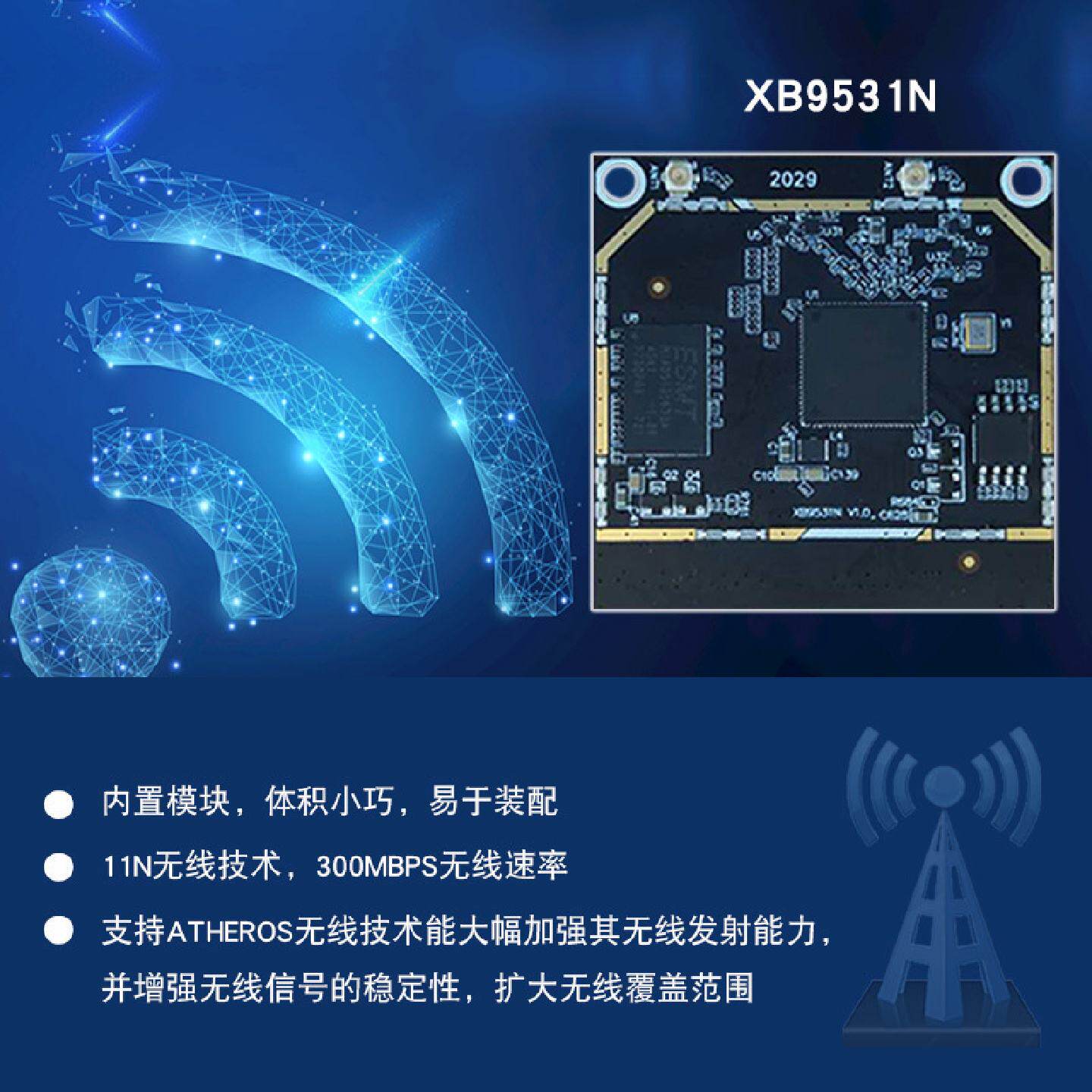 高通QCA9531智能网关WiFi路由方案Openwrt物联网AP模块路由模块