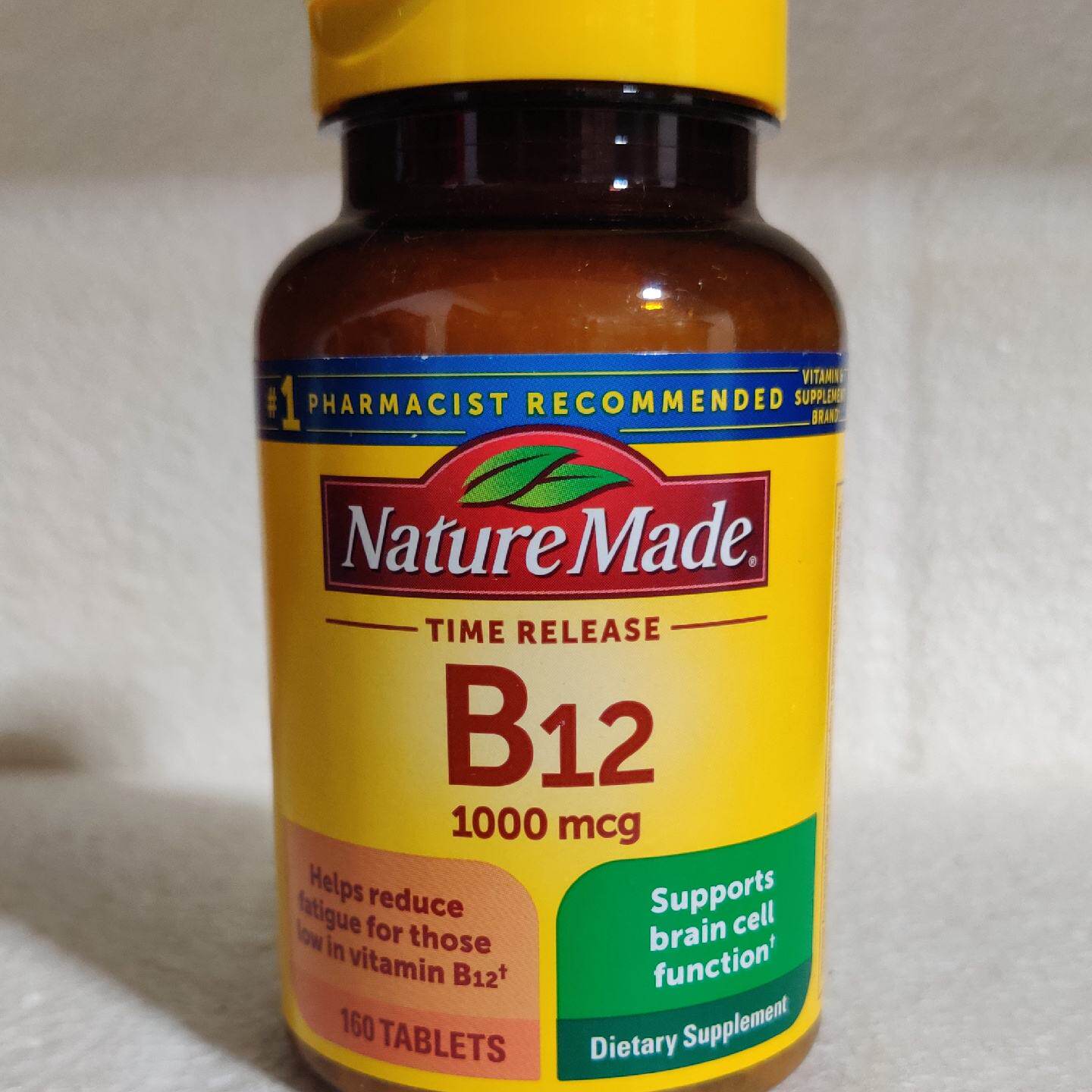 美国NatureMade天唯美B12维生素B12维他命1000mcg*160粒