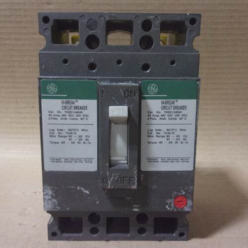 NEW GENERAL ELECTRIC GE THED THED124040 3 Pole 40 Amp 600V C