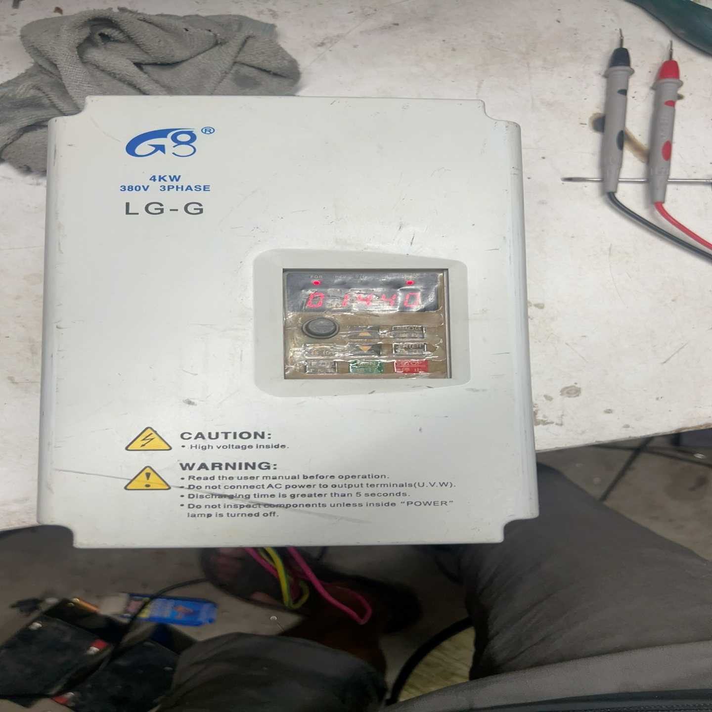 变频器LG4D0-3，380v，4kw成色如图，实图询价