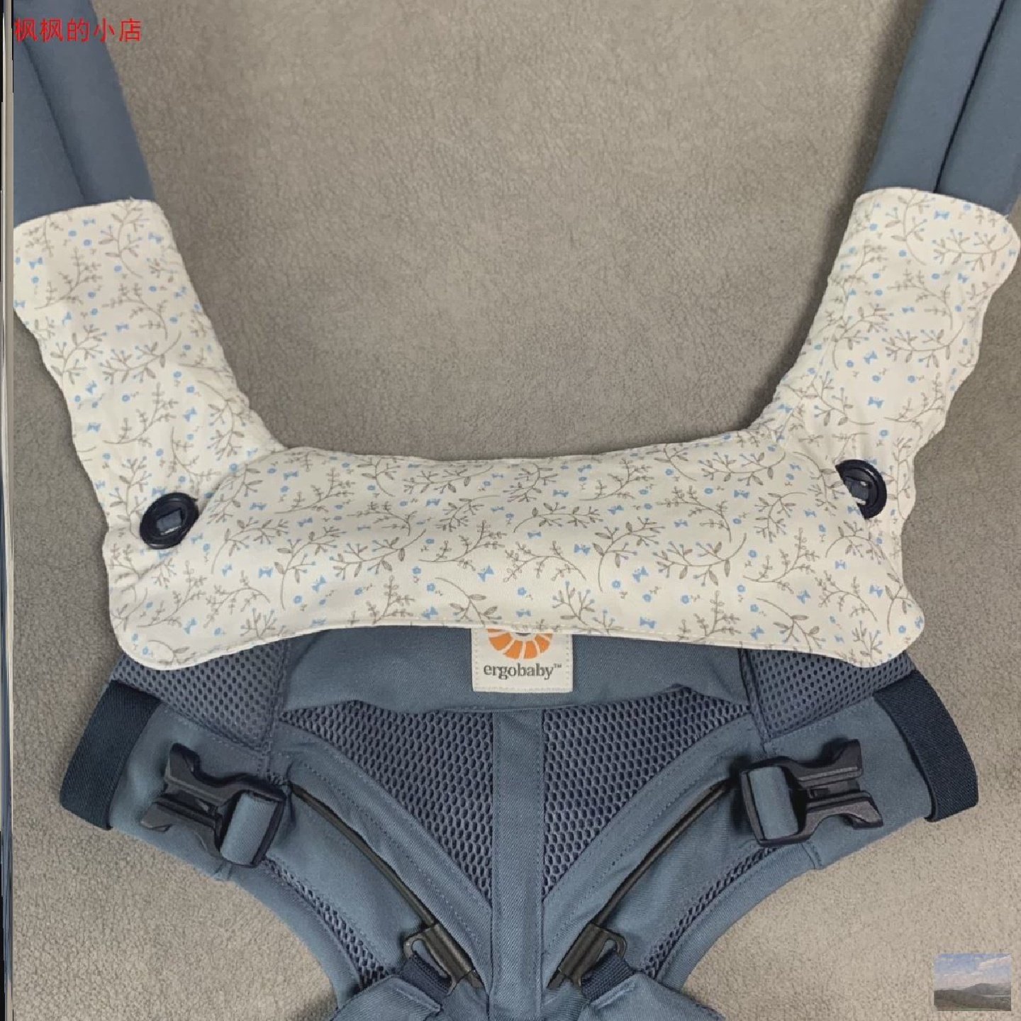 六层纯棉背带口水巾美国360背带配套吮吸带磨牙咬咬毛巾垫围兜纱