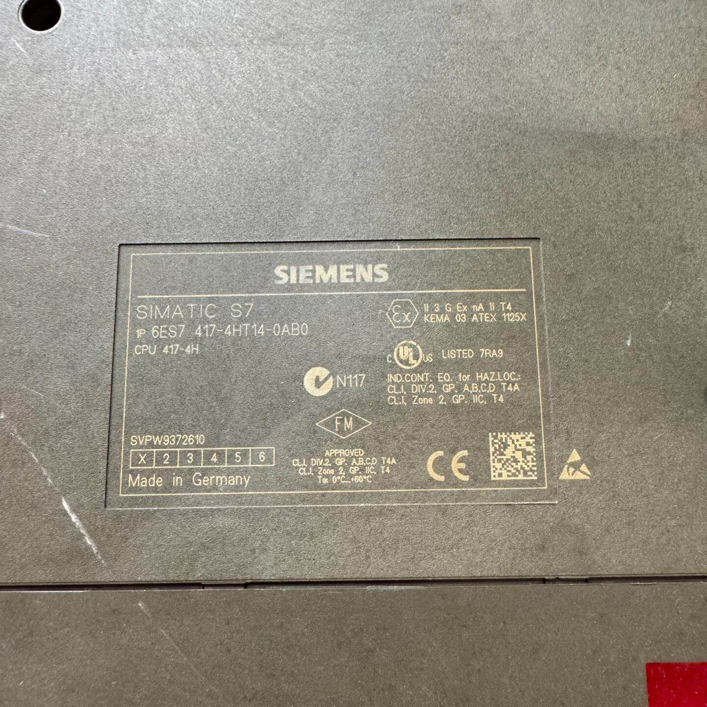 西门子6ES7417-4HT14-0AB0,原装二手,功能完--议价商品