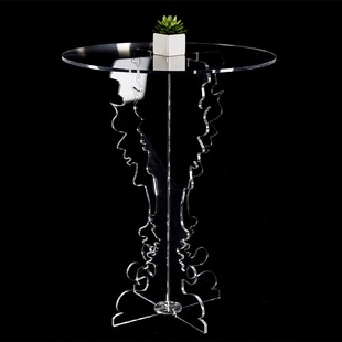 水晶桌亚克力花架酒店电镀铁艺甜品摆件批发