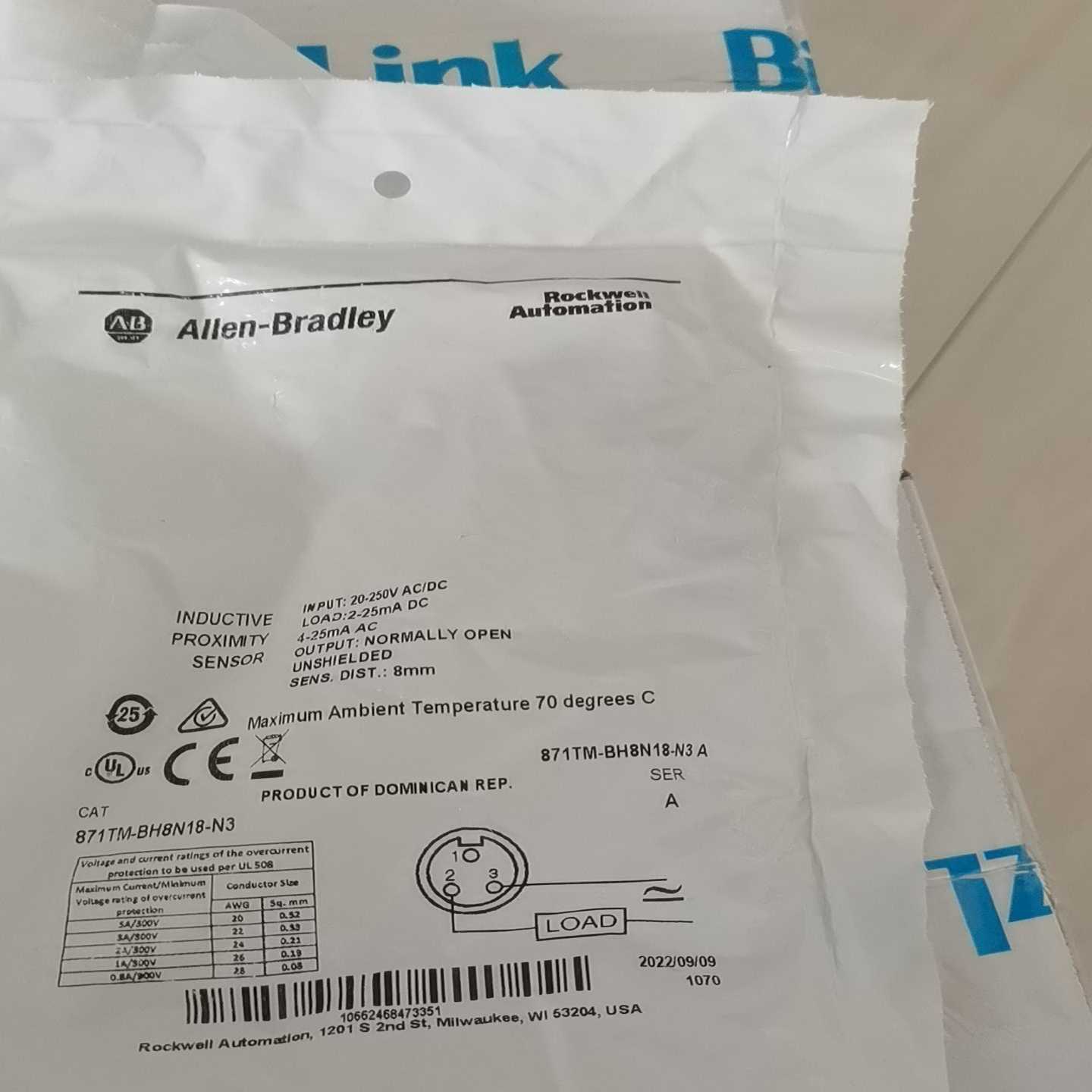 871TM-BH8N18-N3全新原装AB罗克韦尔接-议价