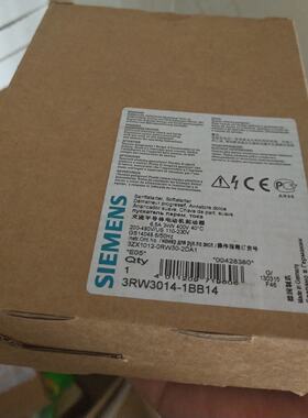 议价西门子3RW3014-1BB04软起动器S00 6.5A 3kW/400V 3RW3O141BBO