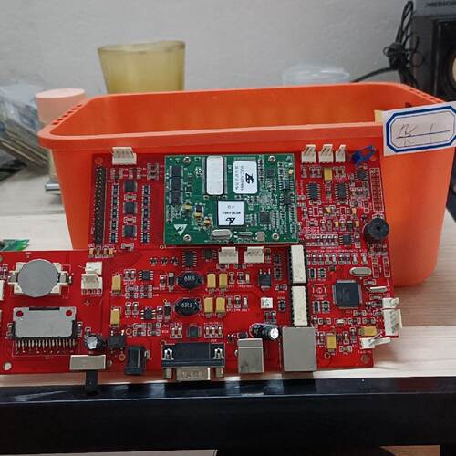 询价/中吉自动售货机主板红色PCB板带绿色模块主板上有MAC