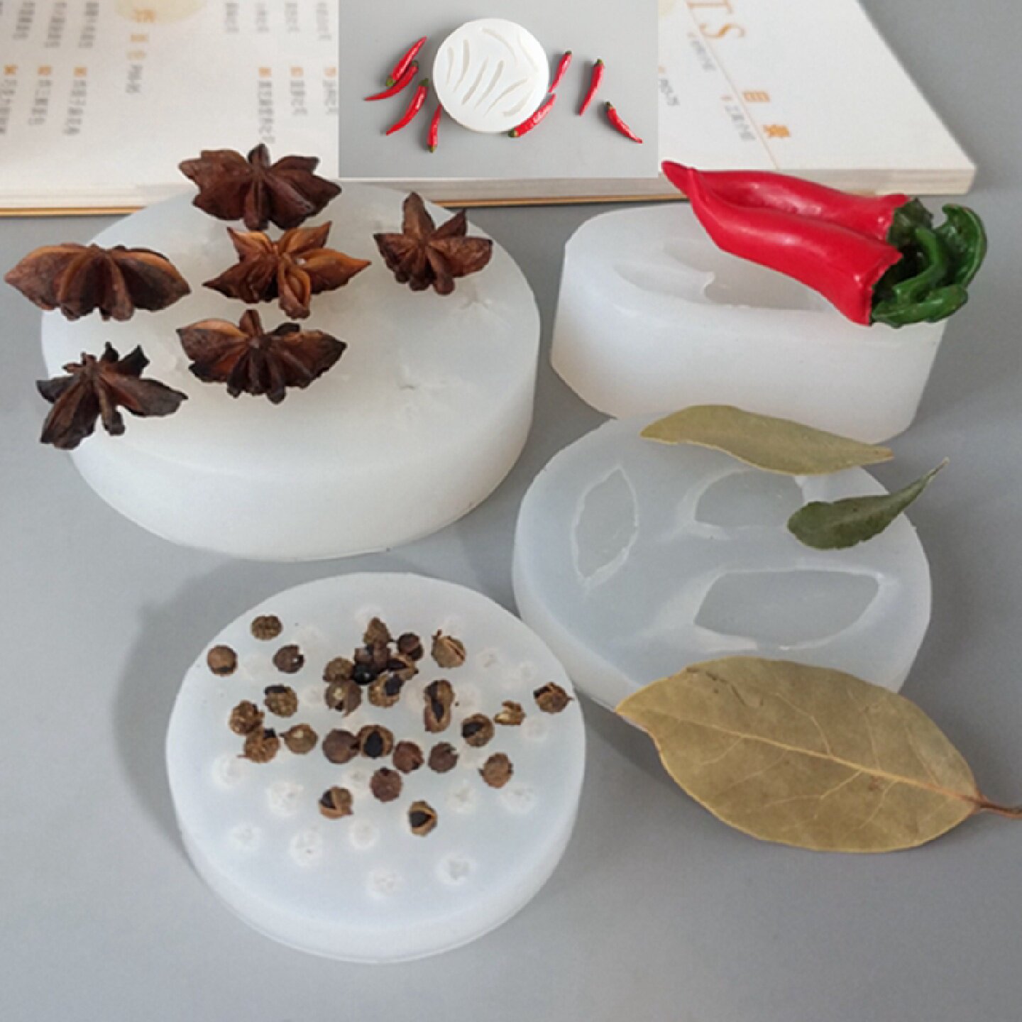 八角茴香大料花椒香叶辣椒奶茶火锅红牛油底料巧克力糖果硅胶模具