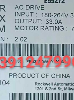 议价AB罗克韦尔变频器22F-B033N104  22F-B025N104  现货顺丰包邮