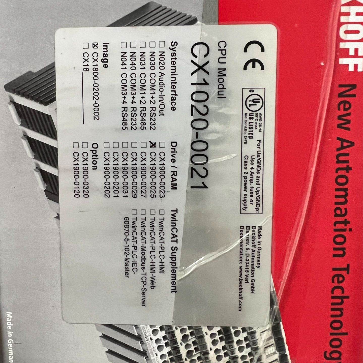【询价】倍福模块CX1020-0021适用