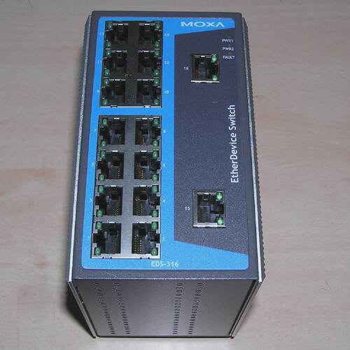 MOXA 1201003161015 EDS316 Unmanaged Switch Ethernet used exc