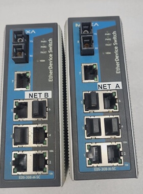MOXA EDS308MSC sin Manejo Ethernet Interruptor Juego De 2 Gr