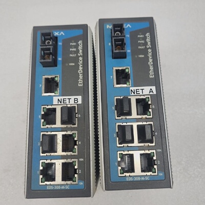 MOXA EDS308MSC sin Manejo Ethernet Interruptor Juego De 2 Gr