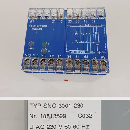 PP4973 Sicherheitsrelais Schleicher SNO 3001230 230V AC Spul