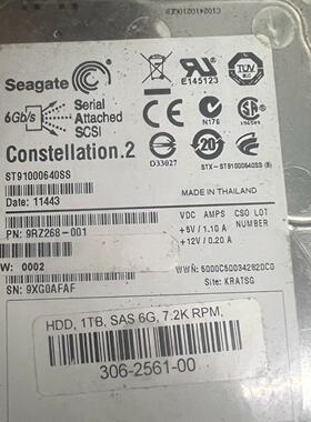 希捷ST91000640SS  1T 7.2K 2.5 SA-议价