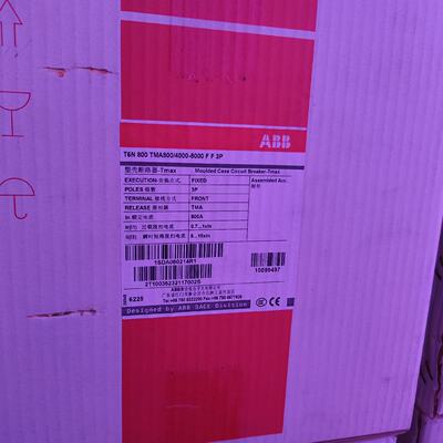 议价ABB塑壳断路器T6N800 TMA800/ 4000-8000 FF3P 1SDA060214R1