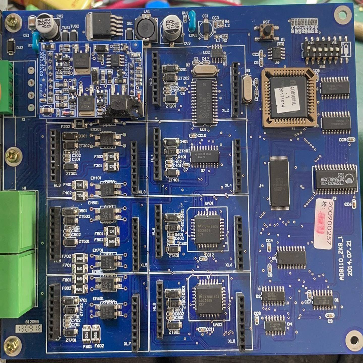 爱德AD8100回路板子卡火灾报警控制器功能一切正常-议价