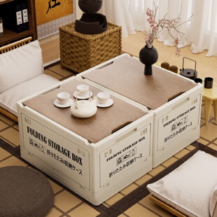 折叠收纳柜免安装多层储物柜子家用卧室多功能床头柜出租屋整理柜