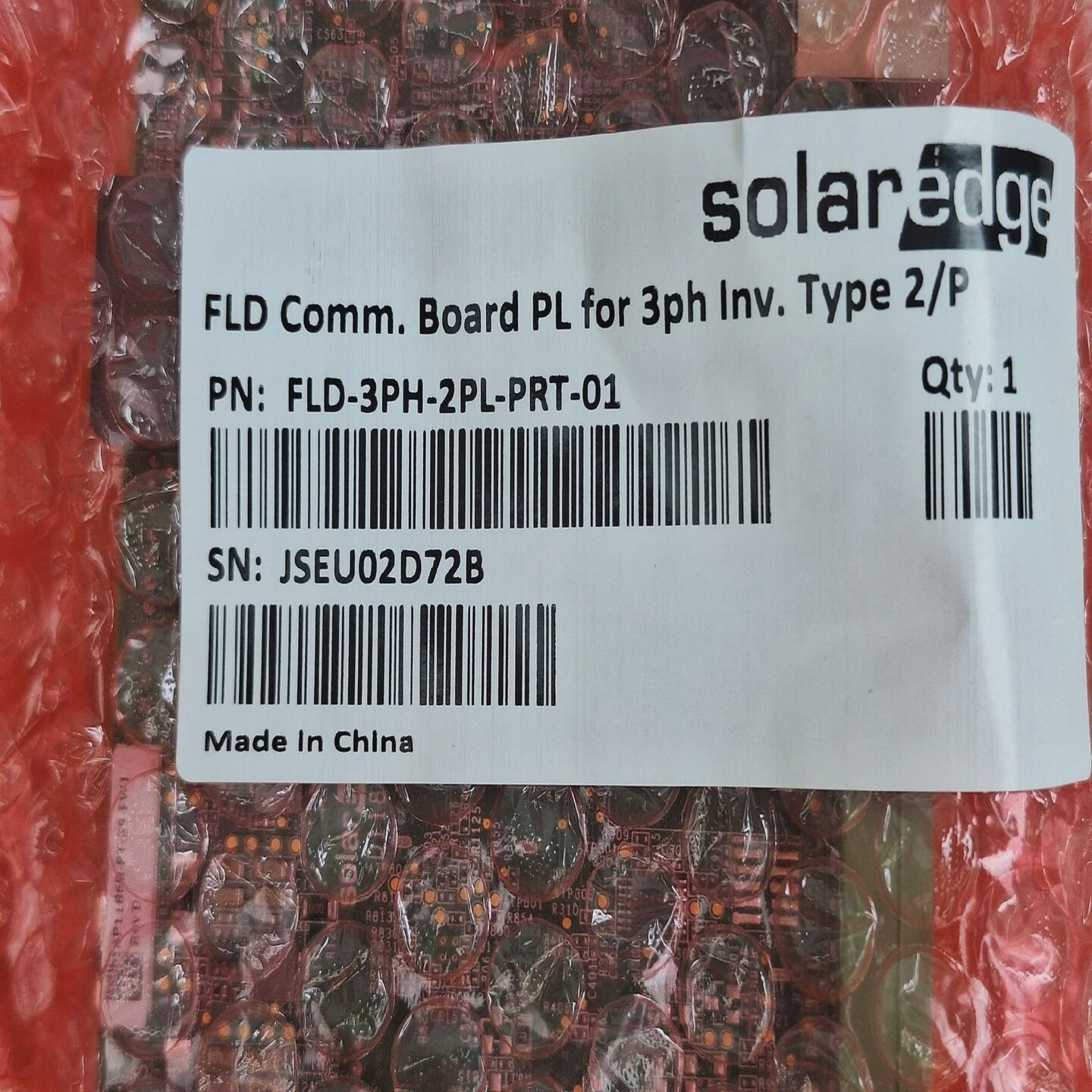 SolarEdge三相逆变器显示和通信板FLD-3PH-2PL-PRT-01