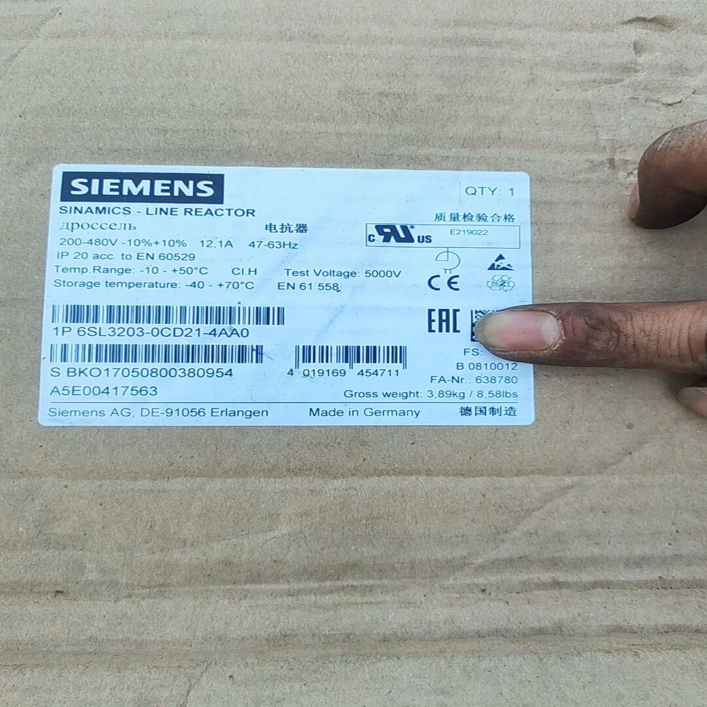 电抗进口6SL3203-0CD21-4AA0，议价