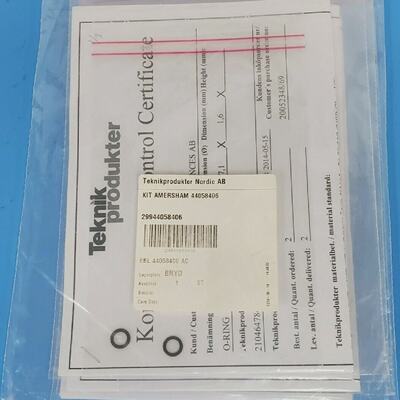 NEW GE HEALTHCARE  AMERSHAM 44058406 ORING KIT FOR UVCELL ID